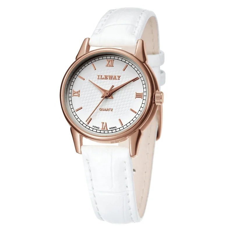Analog Watch Student Leather Strap Wrist Watch Women 3 Atm Girls Quartz Watch