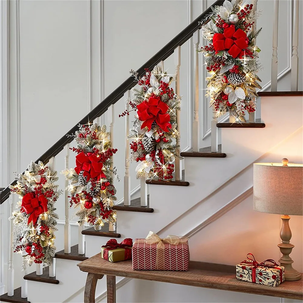 Christmas Stair Garland Stair Decoration Ornament Christmas Nordic Home Scene Arrangement Christmas Amazon