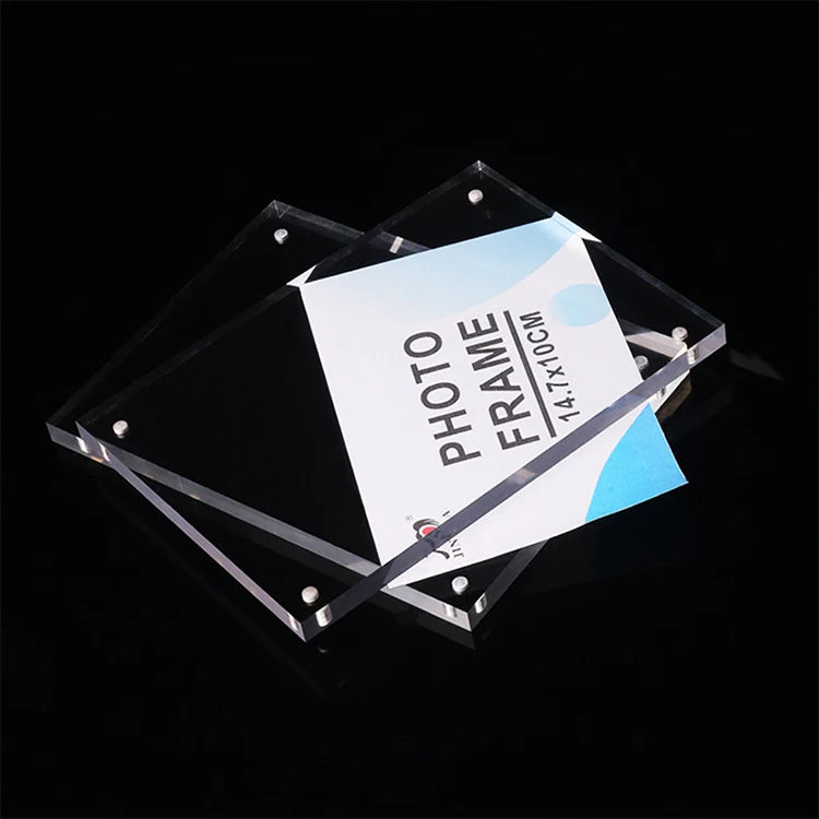 Custom acrylic magnetic double-sided photo frame thickness can be customized