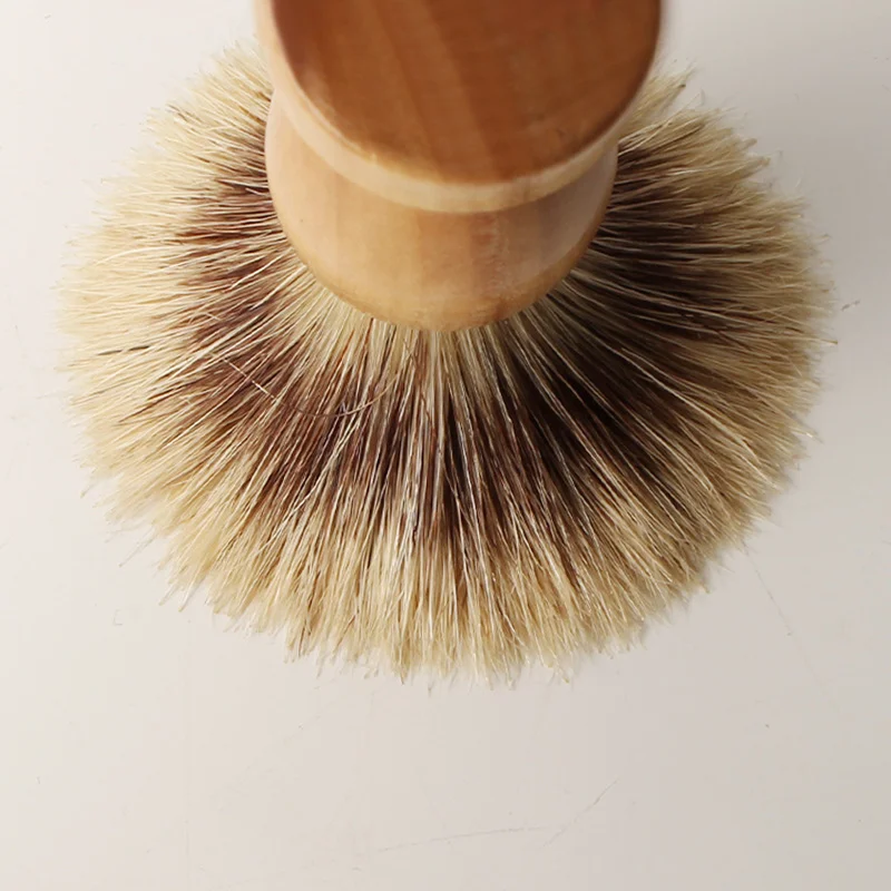 BEIKELIN High Quality Wooden Handle Bristle Cleansing Foam Brush Men Shaving Brush Mini Handle Men Shave Set Shaving Brush