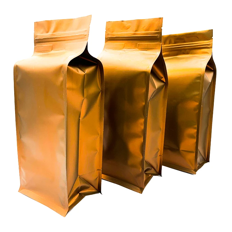 Custom Coffee Packaging Bag 12oz 5LB Bolsa De Cafe 250g 1kg Flat Bottom Coffee Bags With Valve And Zipper Coffee Bean Packaging