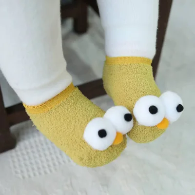 Autumn and winter new baby floor socks cartoon big eyes baby anti-skid toddler socks anime