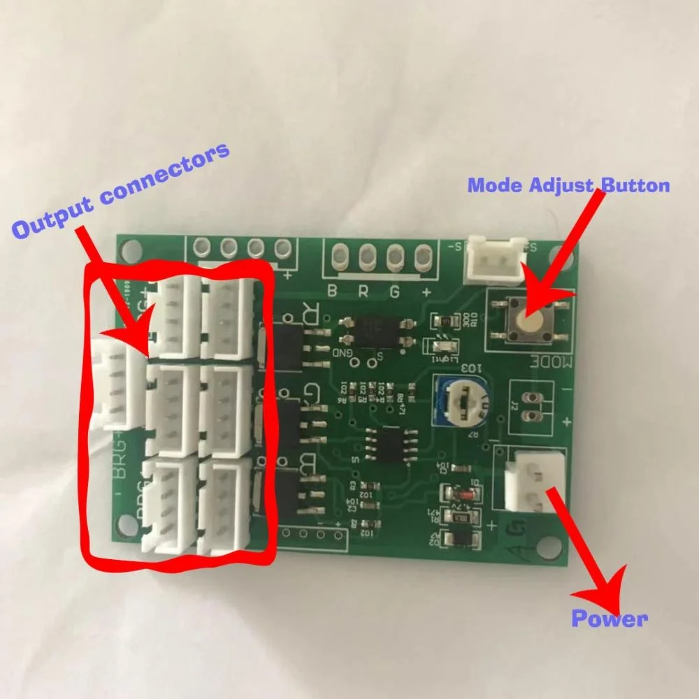 LED  light strip different shining style control board card for coin operated game machine