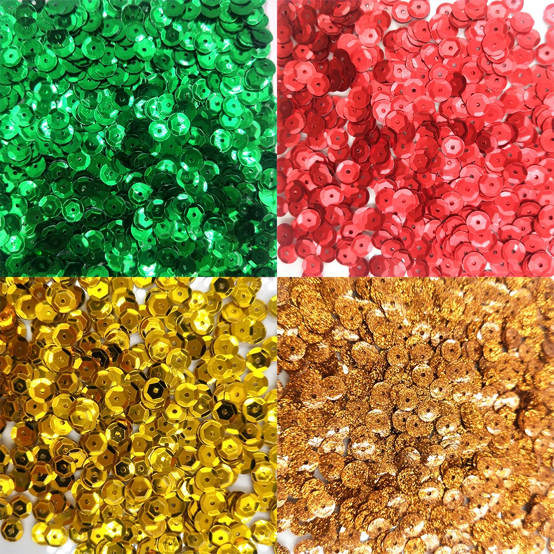 Mix Sizes/Shapes Flake Cup Confetti Sewing Craft Loose Sequins Paillettes Wholesale Christmas Glitter for Festival Decoration