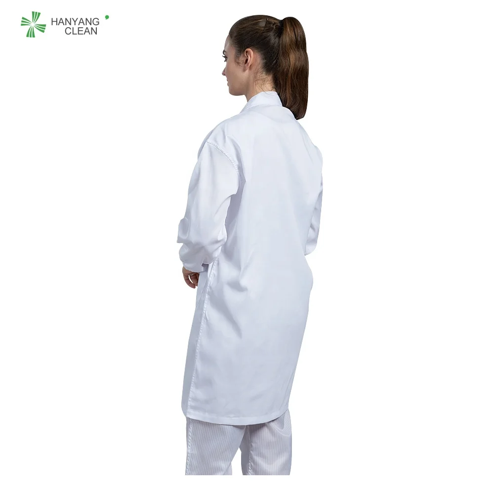 Хлопковая полиэфирная белая плотная форма для врачей и медсестер, лабораторное пальто, больничный халат