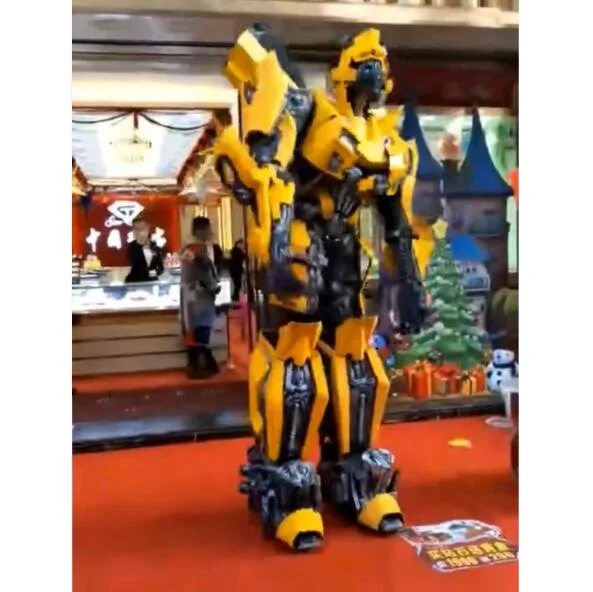 custom 2.6-2.9m realistic giant led robot costume car mascot