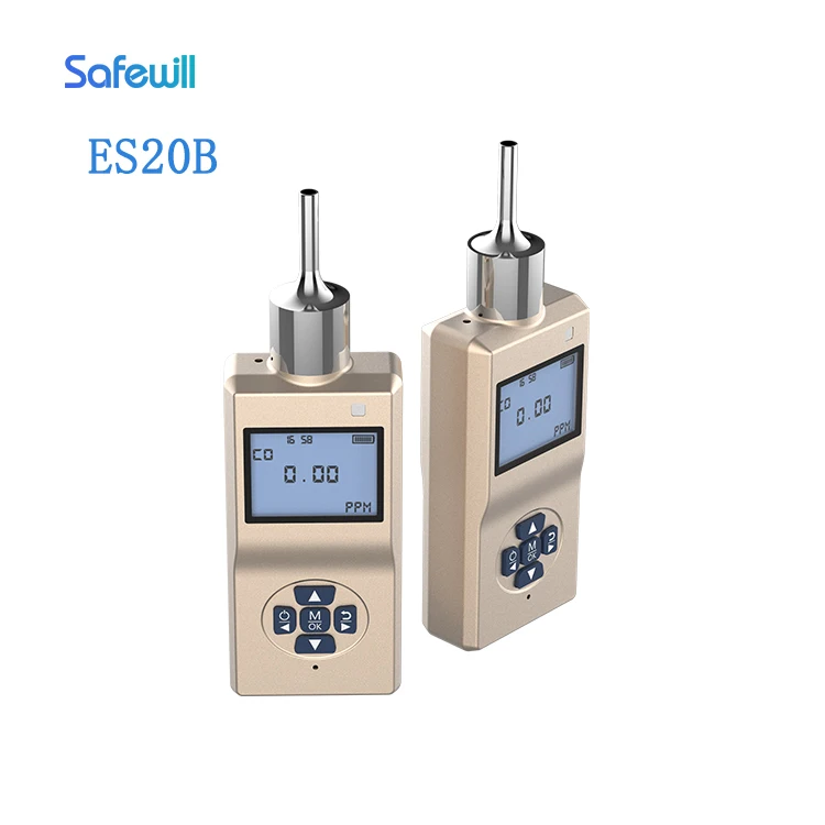 Safewill Industrial Gas Leak Detector Tester ES20B Gas Detector Metal USB LCD Screen Combustible Gas Detectors with Alarm