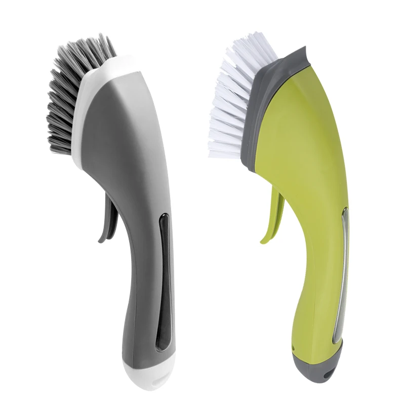 Wholesale sprayer bottles with brush Plastic green Car Cleaner Spray Scrub window Brush