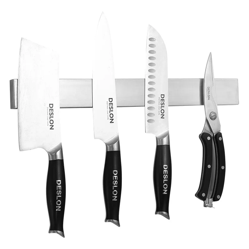 Magnetic Knife Holder Stainless Steel High Magnetic Load-Bearing Wall Mount Kitchen Knife Storage Rack Factory Direct Supply