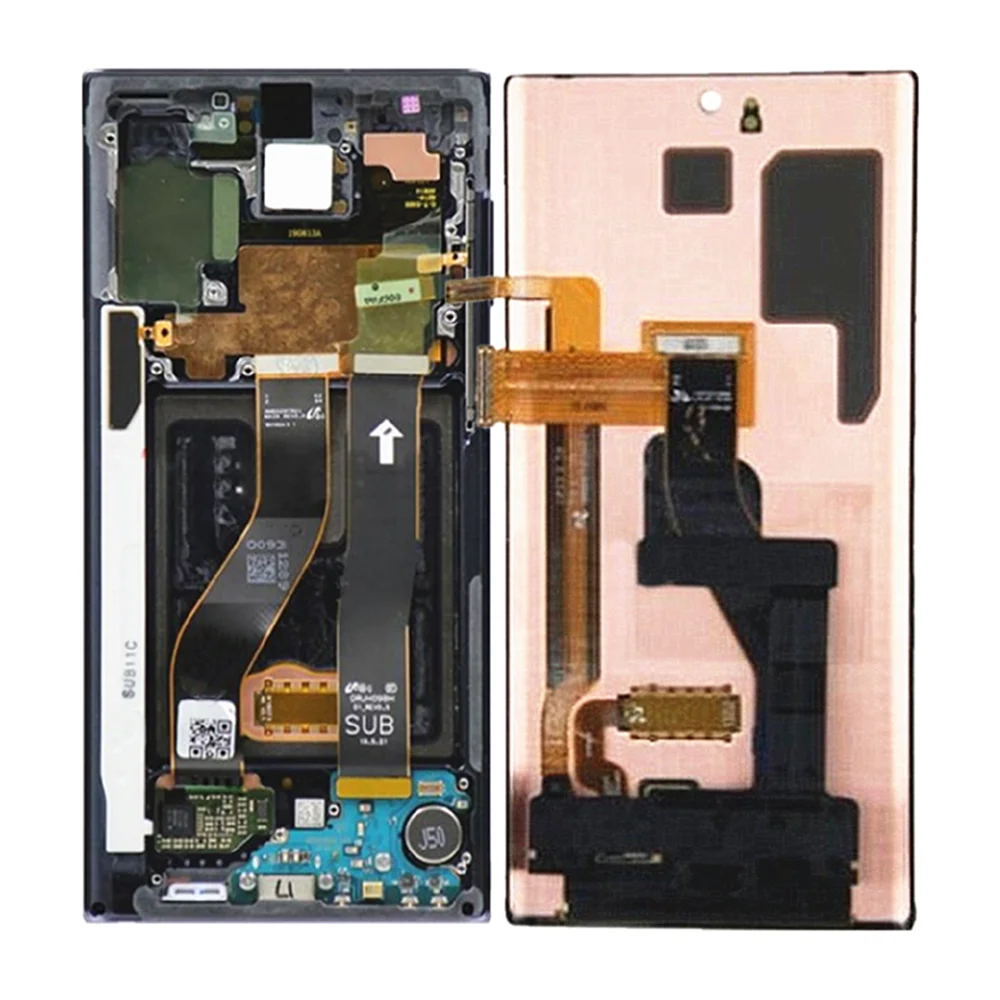 LCD Screen Touch Screen For Samsung Galaxy Note 10 LCD Pantalla N970F N9700 Display Digitizer Assembly Replacement With Frame