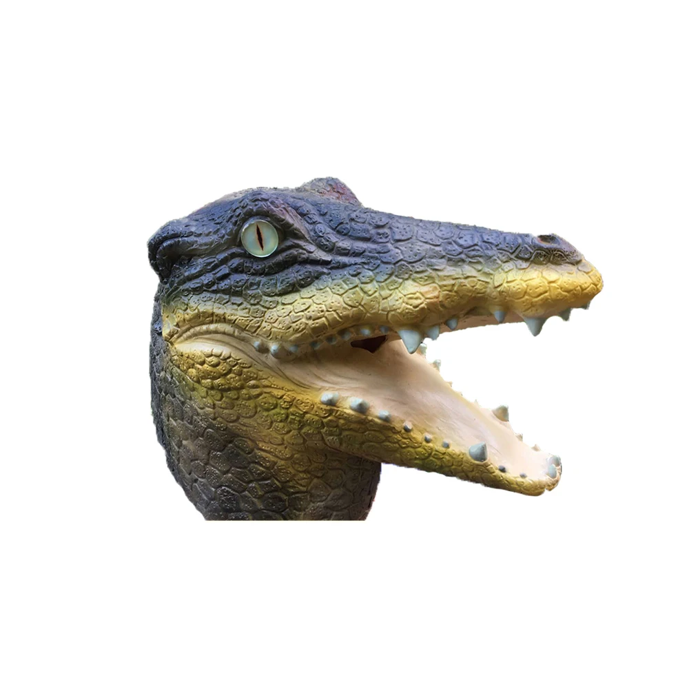 
Molezu Made in China Wholesale Custom Halloween Cheap Realistic Crocodile Animal Silicone Mask for Carnival Party 