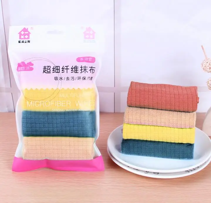 Wholesale Microfiber Dish Towels Kitchen Drying Towel Weave White Hand Towel Good for kitchen cleaning