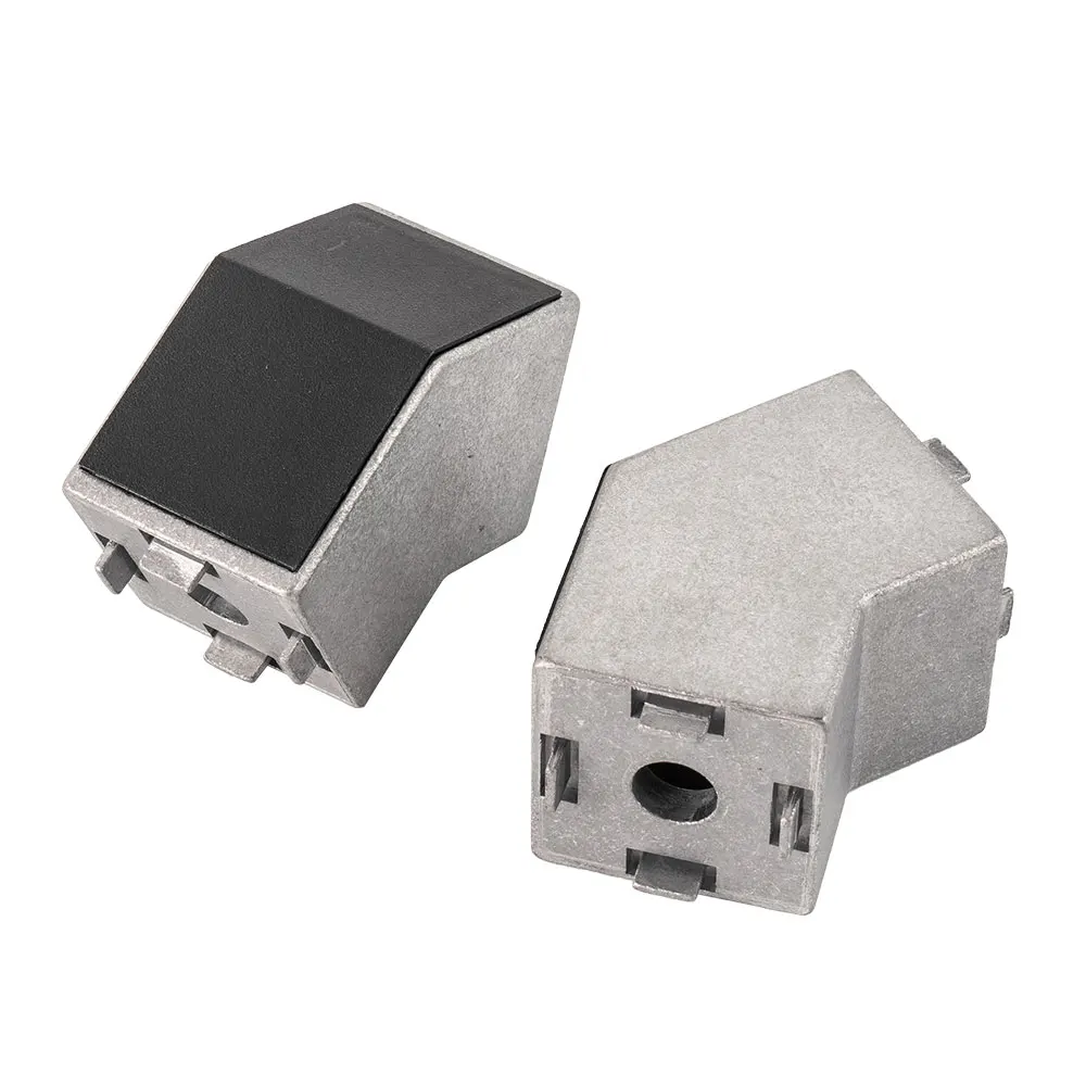 Professional Manufacturer 4545 Serie Slot 10mm Aluminum Profile Connecting Accessories Metal Angle Connection Bracket with Cover