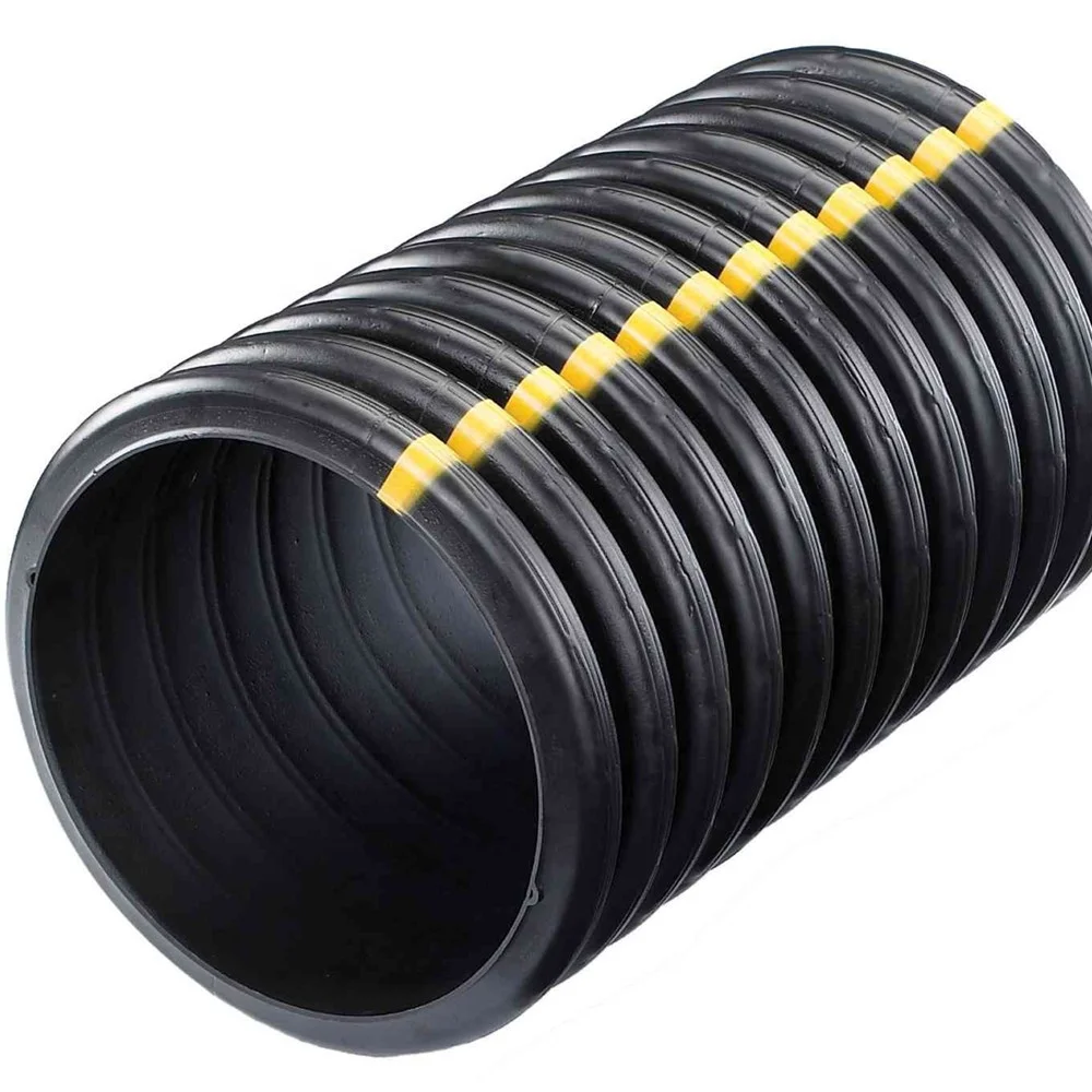Hdpe Двойная Стенка гофрированная полиэтиленовая труба Dwc дренажная для дренажа
