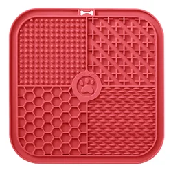 Custom Dog Lick Mat Silicone Lick Pad Anxiety Relief Slow Feeder Dog Bowls with Suction Cups