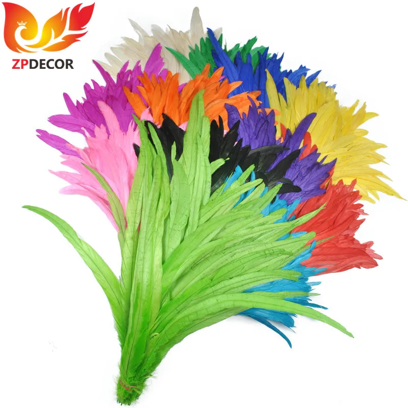 25-30 CM 1pack 100 PCS  Cheap Rooster Tail Feathers for DIY or Arts and crafts