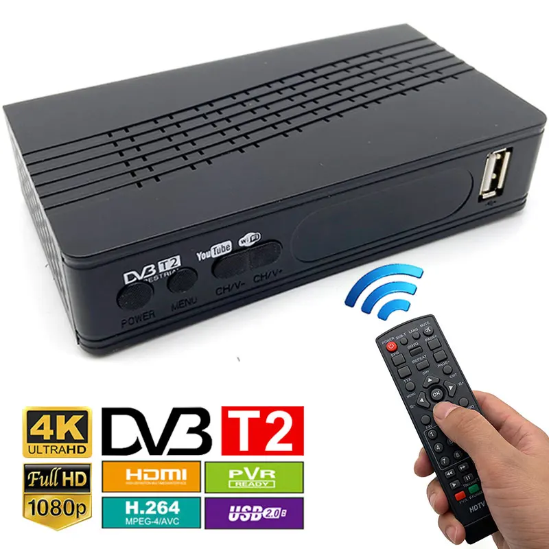 High Quality Decoder h.264 receiver stb t2 dvb-t2 set top box tv dvbt2 for spain/italy