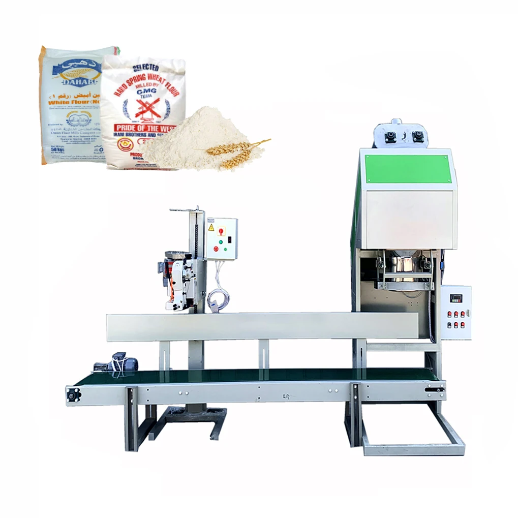 25 Kg 50kg Screw Feeder Corn Wheat Flour Pepper Milk Powder Water Reducing Agent Powder Packing Machine