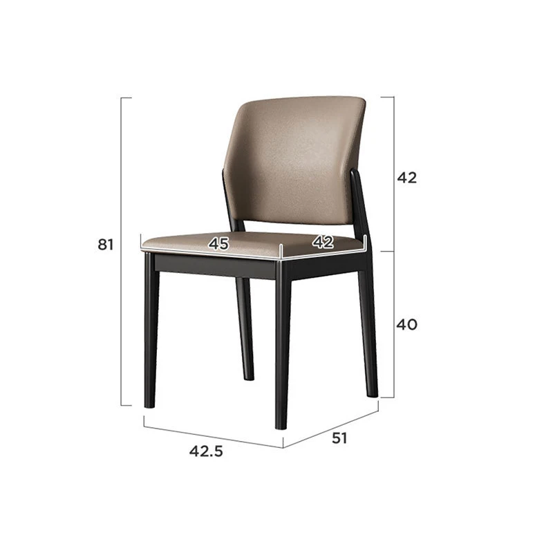 Wholesale solid wood dining chair restaurant tables and chairs modern Chinese wooden chair soft back leather seat bag