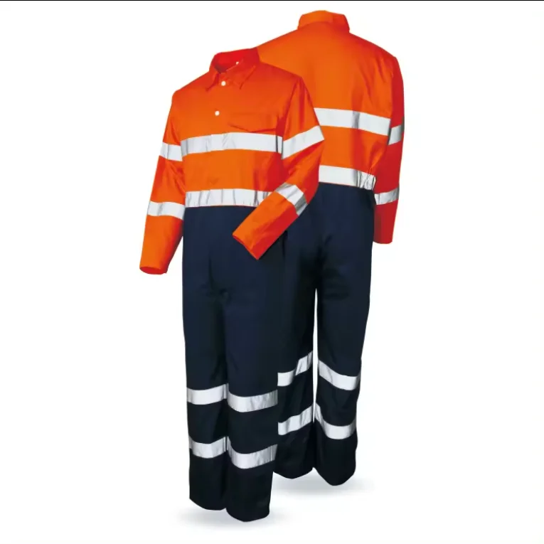 LX820 комбинезоны Hi-Vis мужские оксфорды 300gsm недорогая рабочая одежда со светоотражающими лентами