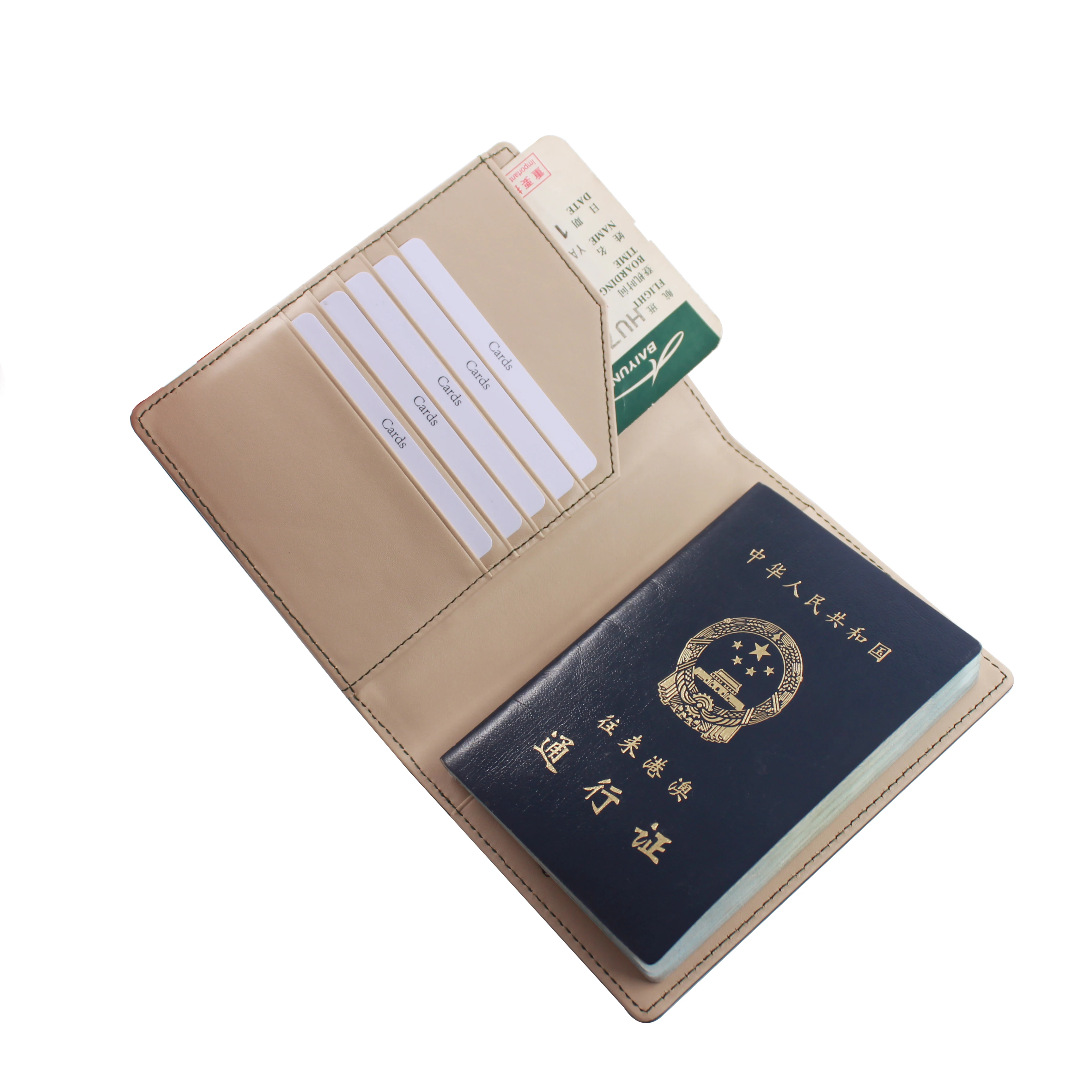 
2021 New RFID Passport Holder Creative Full Grain Leather Elastic Band Multi-Function ID Package Passport Cover 