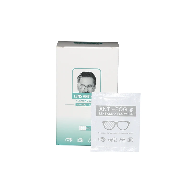 Factory Individual Packaged Protable Lens Wipes Anti fog for Eye