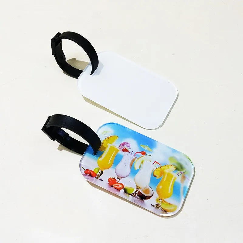 Wholesales Blanks Sublimation Acrylic Luggage Tags Label,Heat transfer Photo Printing travel luggage tag
