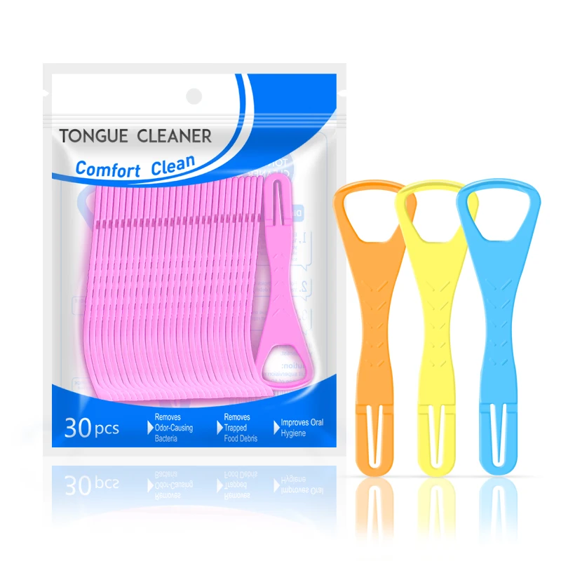 Bulk Multi-purpose Oral Hygiene Care Applicants Products Teeth Cleaning Plastic Interdental Toothpick Tongue Scraper Cleaner