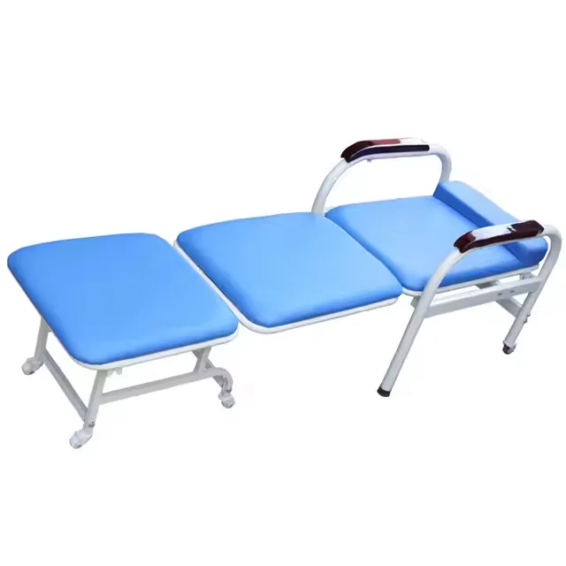 EU-AC511 Cheap Price Hospital Ward Bedside  Attendant Bed Medical Escort Folding Chair