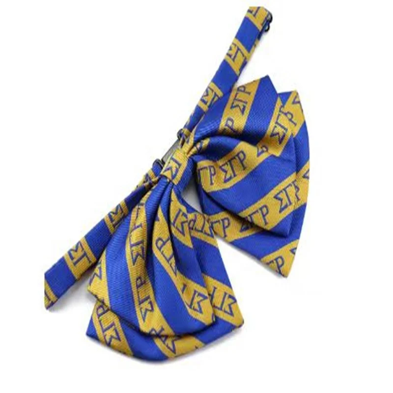 Fashion Sigma gamma rho Striped Sorority Bow Tie  Adjustable Polyester Woven Bowties