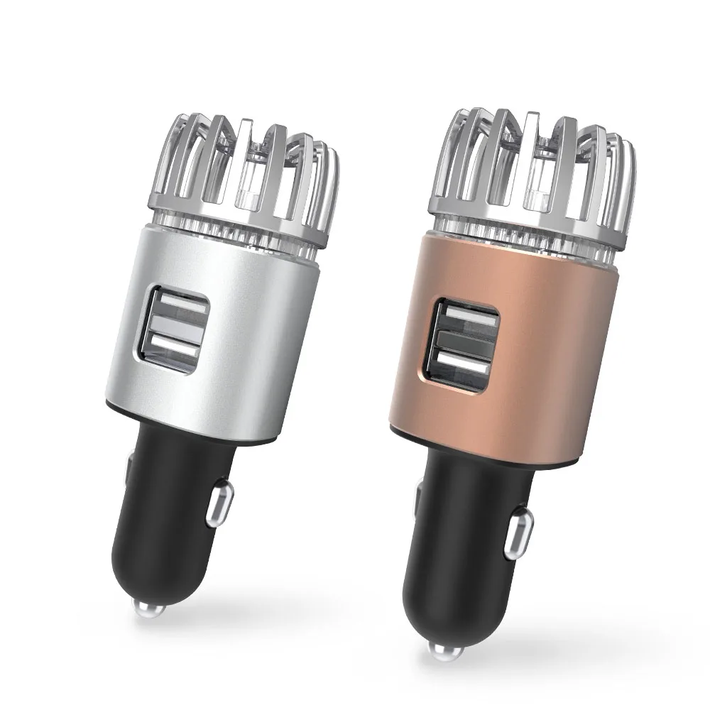 Аксессуары для автомобилей гарантия качества миниатюрный портативный бесфильтровый ионный генератор с двумя USB-портами очиститель воздуха автомобиля минимальный уровень шума