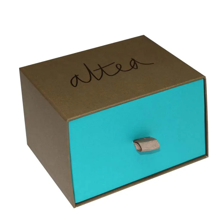 High Quality Custom Printing Luxury Sliding Box With Ribbon Rope Gift Drawer Box Packaging