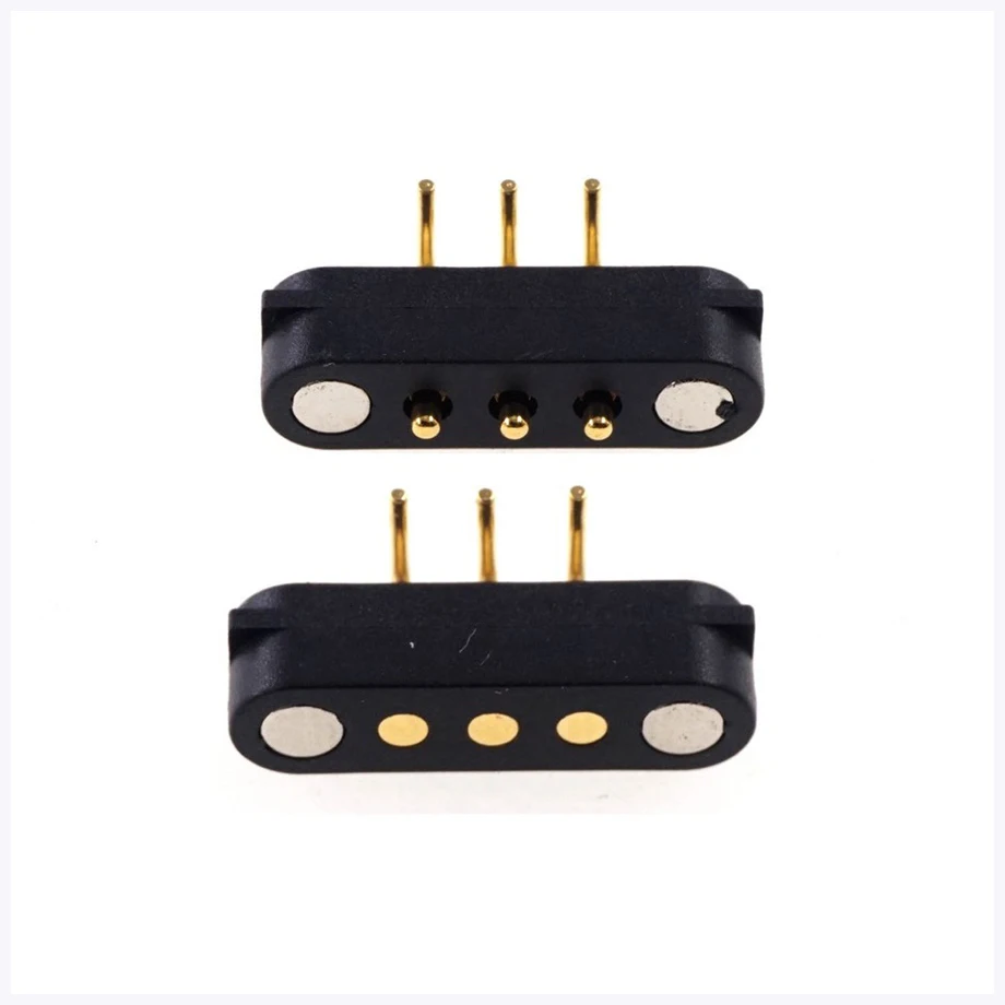 Wholesale 2.54mm Pitch Male and Female Magnetic Connector Strong Magnetic 3 Pin Right Angle Pogo Pin Connector
