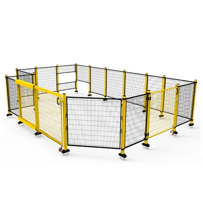 Workshop Production Line Fencing Safety Guarding Metal Post Fence Iron Wire Mesh