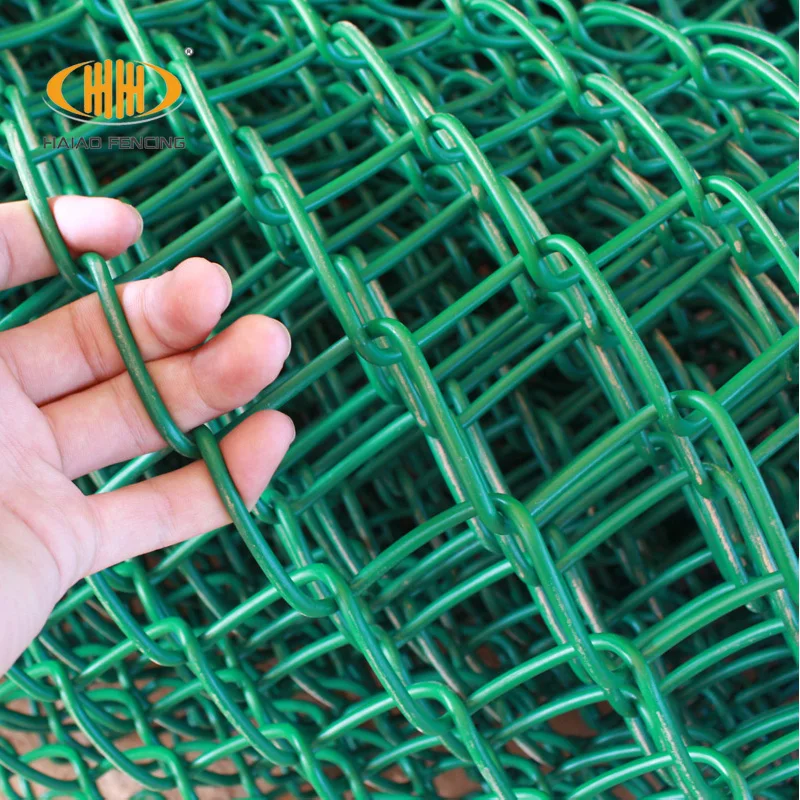 Green PVC Coated Chain Link Wire Mesh Fence