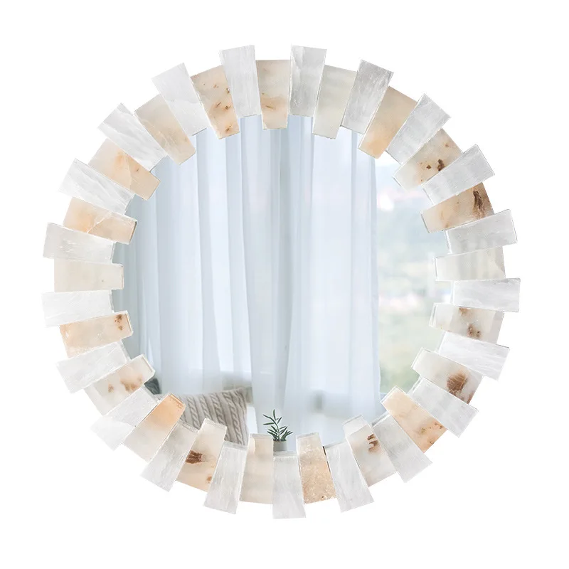 Antique circle Sun burst acrylic mirror wall big round crystal wall mirror