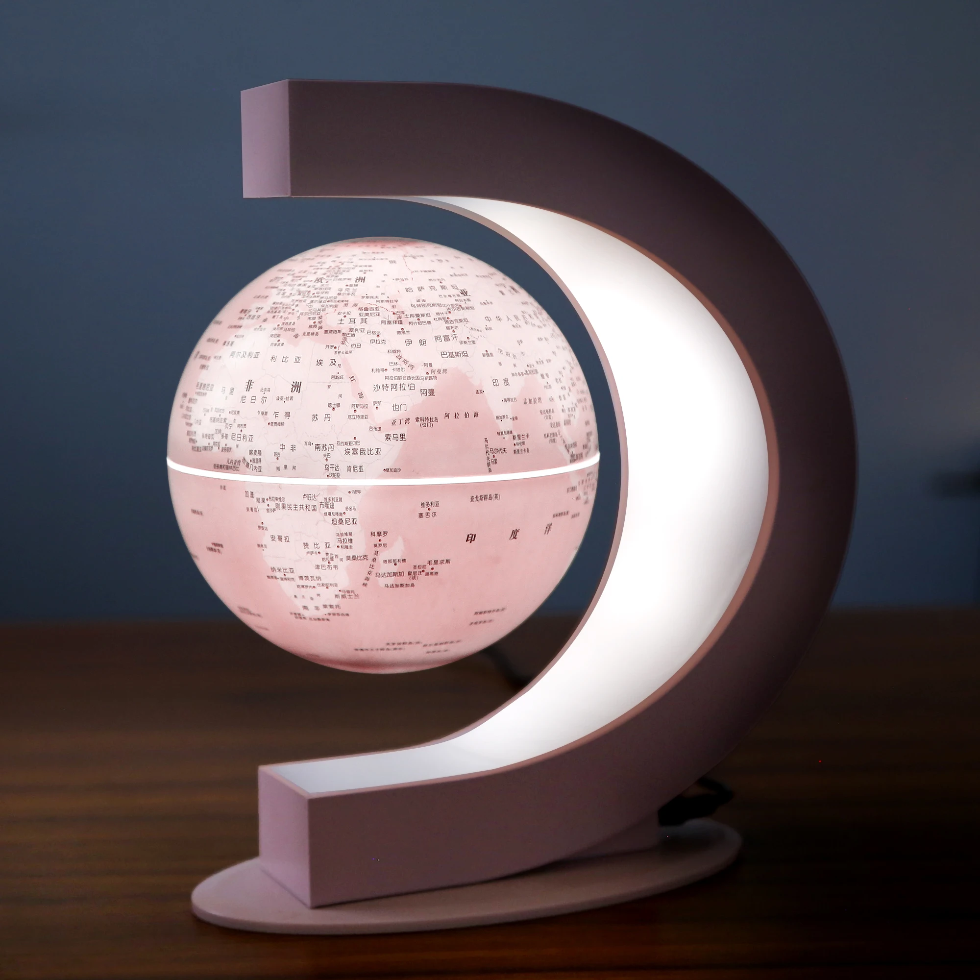 Factory Price Plastic world map ball rotating magnetic levitating floating globe for desktop kids boy education