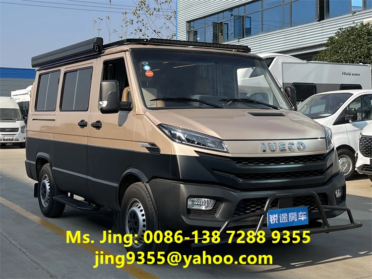 Mini Caravan IVECO 4 Wheels 5MT Small Touring Car Luxury RV Motor Home For Sale