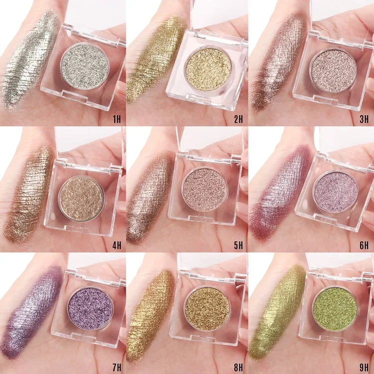 Vegan Matte Eyeshadow Palette Chameleon Metallic Luminous Finish Shimmer Single Eyeshadow Private Label DIY Glitter Eye shadow