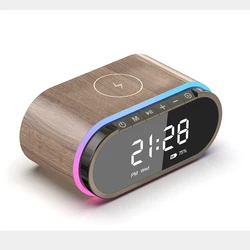 Blue tooth Speakers Led Digital Display Sleep Timer With Snooze Function For Alarm Clock Wireless Speaker