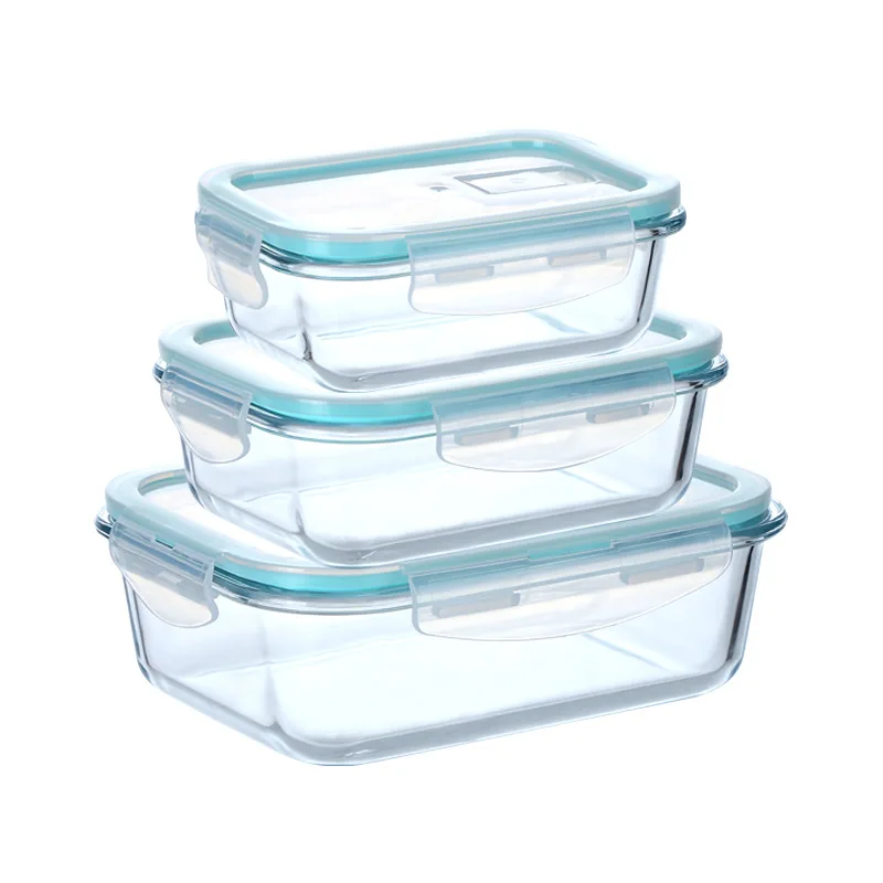 Glass Food Storage Baking Container Set Locking Lid For Storing & Serving BPA Free  Leak Proof Microwave