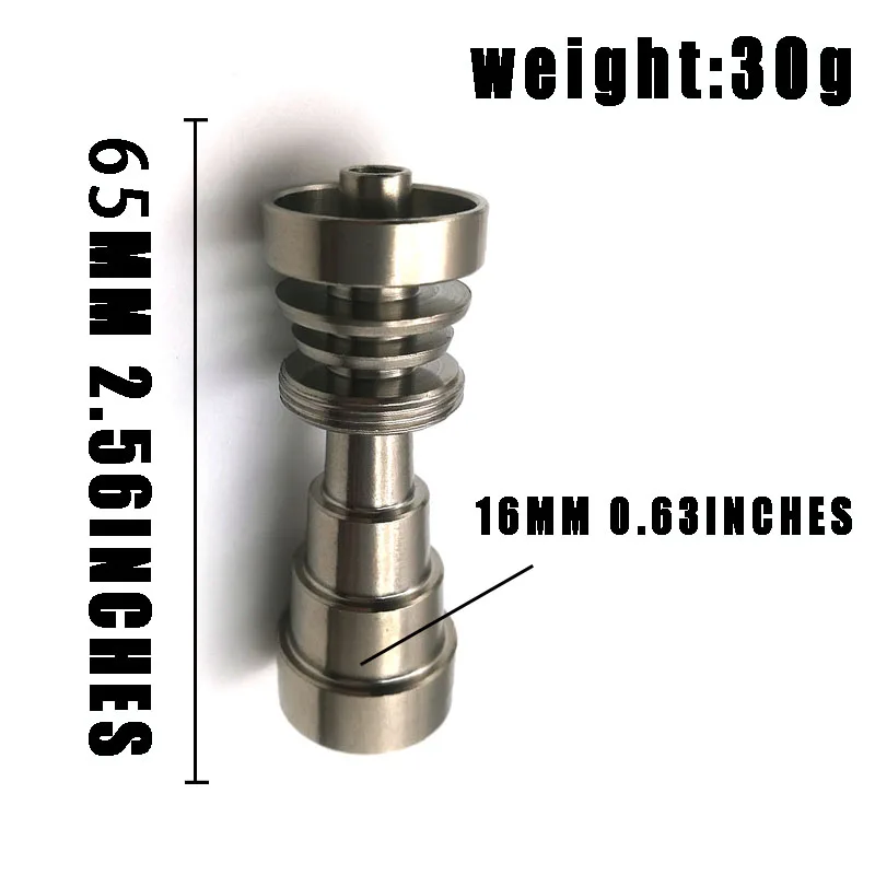 
Free Shipping DHL 10mm 14mm 18mm Joint Male and Female Titanium Nail GR2 Domeless6 in 1 Titanium Nails 