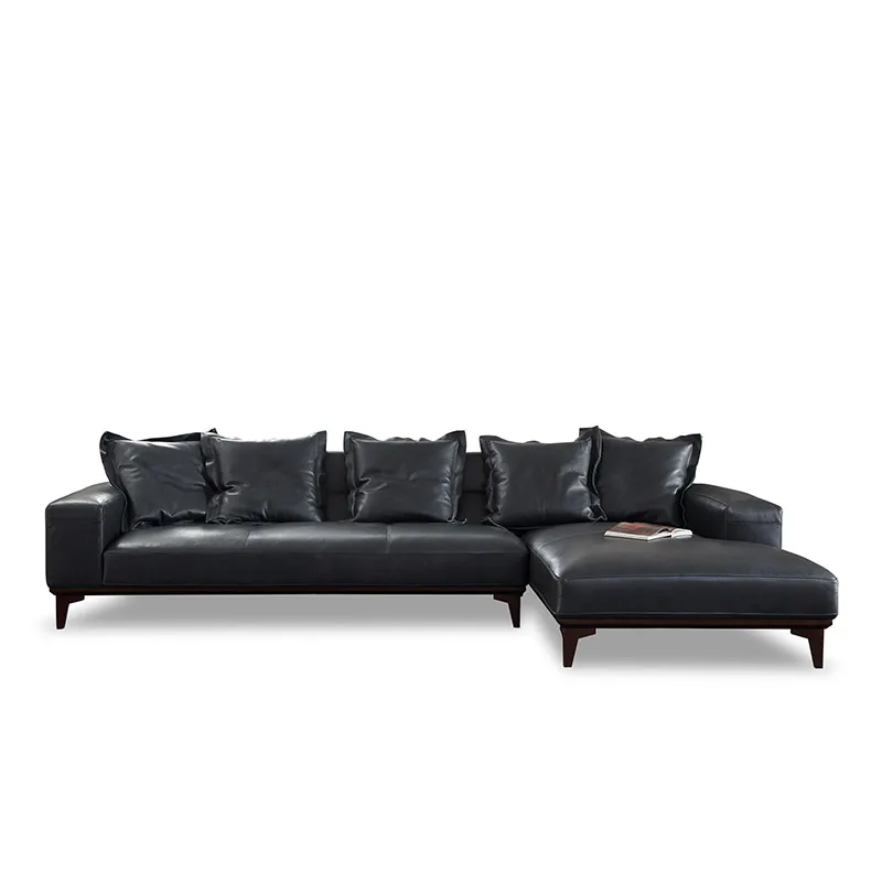 AJJ Italian style luxury villa club model room hotel furniture living room leather art lounge chair sofa ML150
