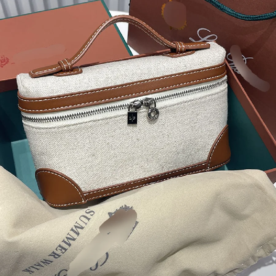 2023 New Leather Lunch Box Bag Gigi Same Style Piana Litchi Pattern Cowhide Handbag Simple Shoulder Bag for Women
