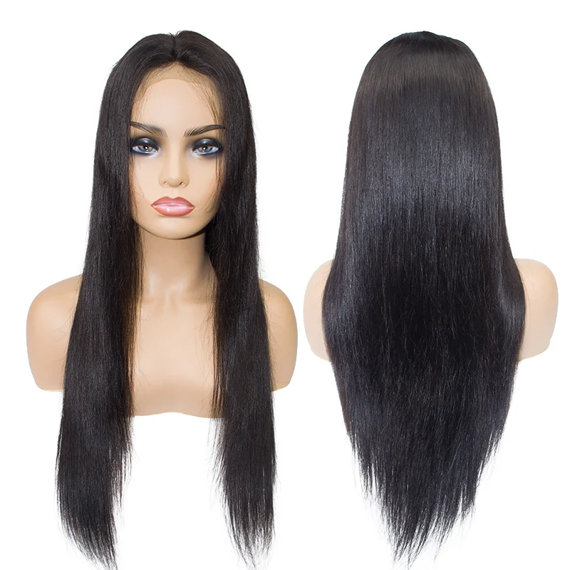 
Morein Guangzhou Human Hair Vendor Natural Black 13*6inch Lace Front Wig with Baby Hair 