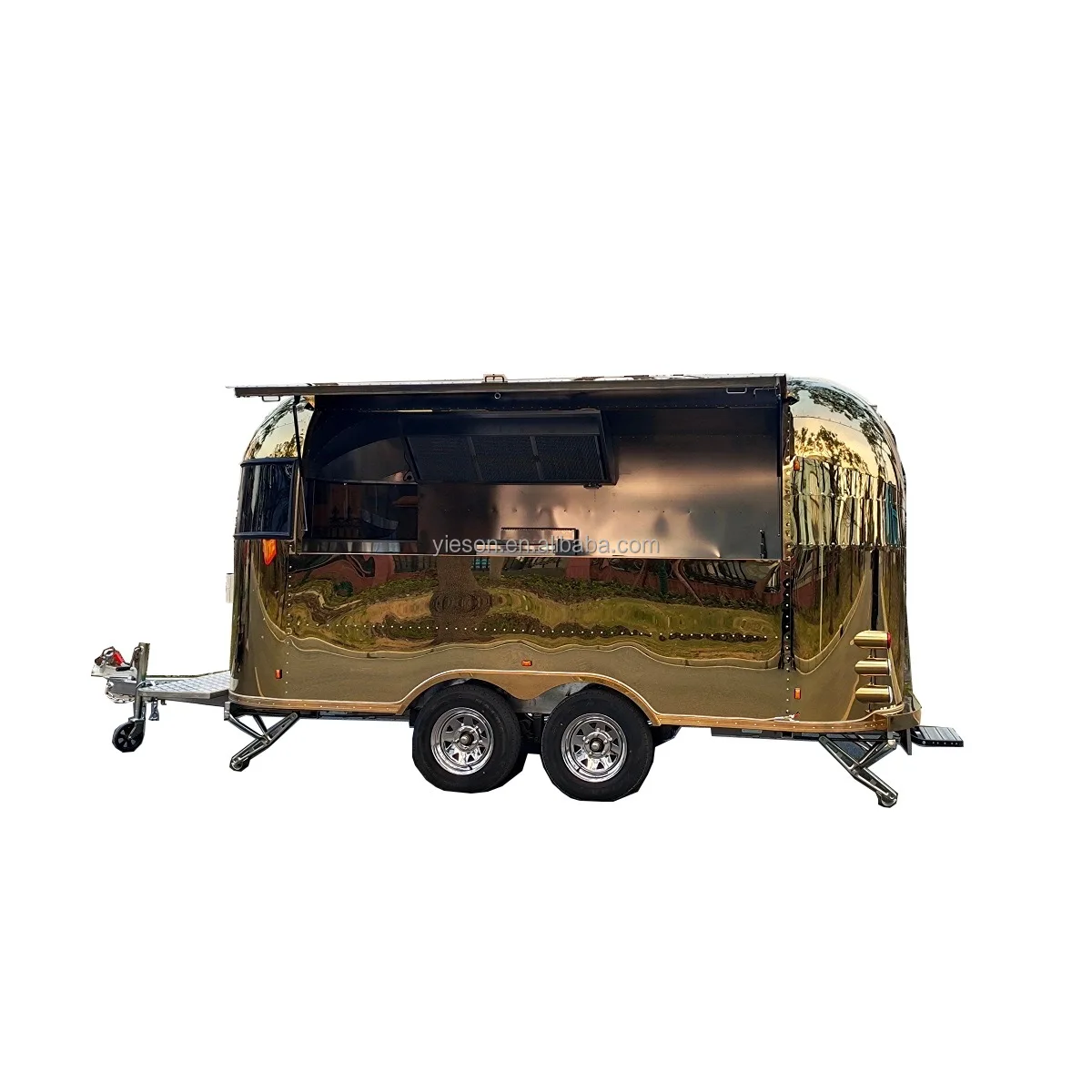 Mobile food truck dining car food trailer for europe vendors hotdog food cart