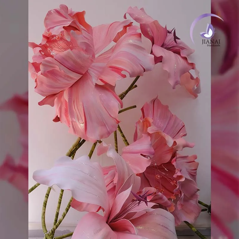 Hot Selling Of All Time Fashion Accessories Handmade Eva Foam Hawaiian Hibiscus Flower With Special/unique Tattoo Pattern Print