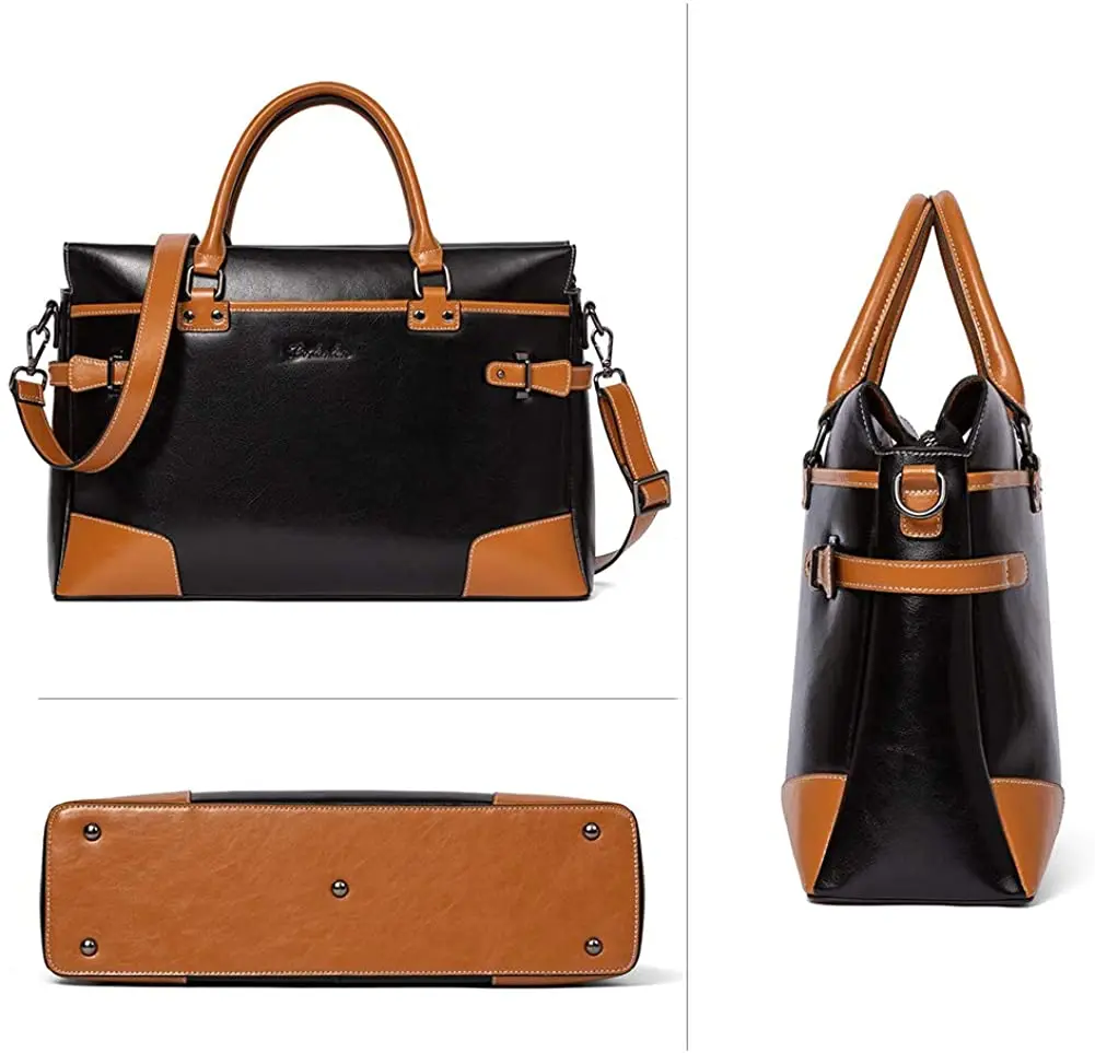 Leather Briefcase Messenger Satchel Bags Laptop Handbags for Women Fashion Bag Custom Ladies Fashion OEM Unisex Girls Fashion