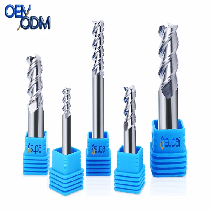 Bulk sale reasonable price solid carbide 3 flutes helix35 flat end mill hrc50 for aluminium cnc tools 1mm to 8mm