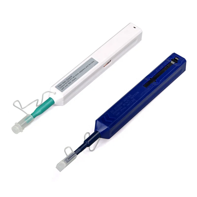 Cleaner Fiber Optic Cleaning Pen for 2.5mm SC FC ST 1.25mm LC MU FTTH 800 Cleaning Times One Click LC/MU